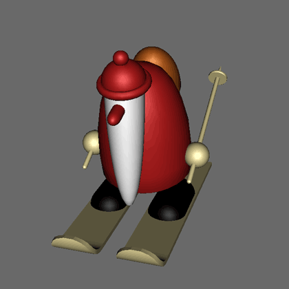 Skiing Santa (static)